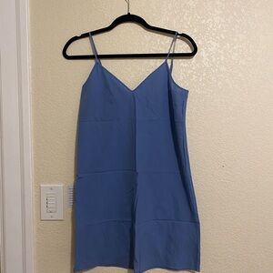 Theory Sky Blue V-Neck Top